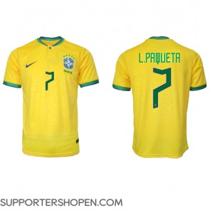 Brasilien Lucas Paqueta #7 Hemma Matchtröja VM 2022 Kortärmad